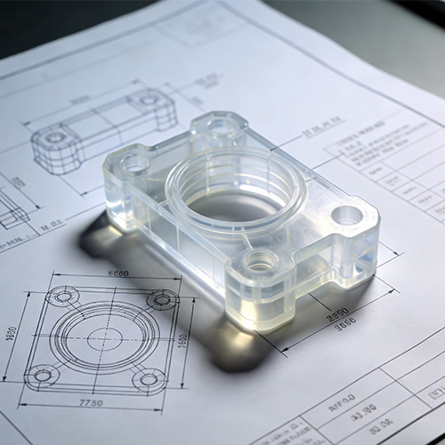 Plast Cnc-bearbetning anpassad del