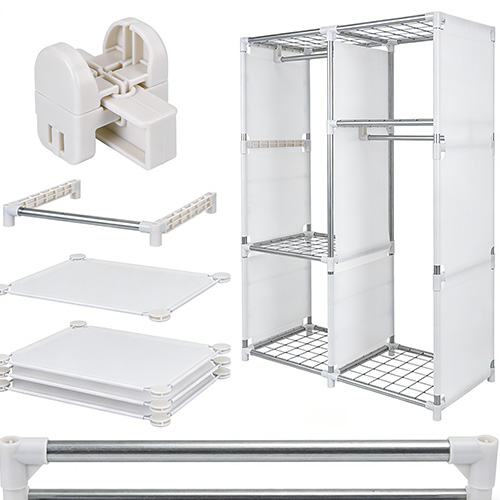 Vikbara garderobsdelar i plast